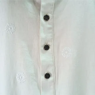 Milky White Premium Linen Kabli Panjabi
