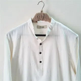 Milky White Premium Linen Kabli Panjabi