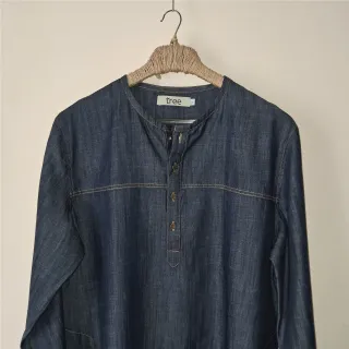 Midnight Blue Cotton Denim Panjabi