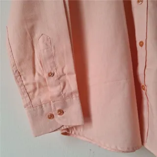 Peach Fuzz Dobby Cotton Long Sleeve Shirt