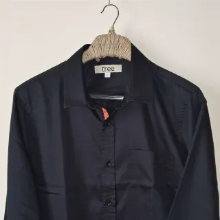 Black Shantoon Cotton Long Sleeve Shirt