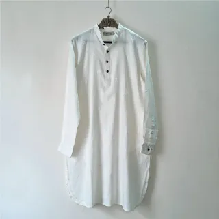 Milky White Premium Linen Kabli Panjabi