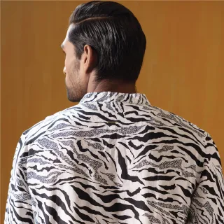 Bengal Tiger Print Premium Linen Panjabi