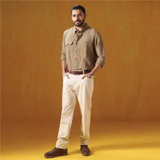 Olive Tan Linen Adventure Shirt
