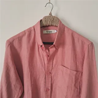 Georgia Peach Premium Linen Long Sleeve Alpha Shirt