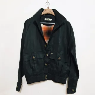 Jade Black Premium Linen Blouson Jacket