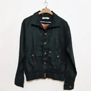 Jade Black Premium Linen Blouson Jacket