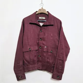 Cranberry Premium Linen Blouson Jacket