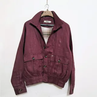 Cranberry Premium Linen Blouson Jacket