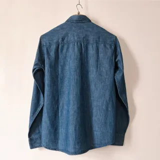 Sky-Blue Traditional Texture Denim Adventure Shirt
