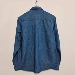 Sky-Blue Traditional Texture Denim Adventure Shirt