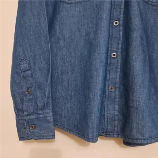 Sky-Blue Traditional Texture Denim Adventure Shirt