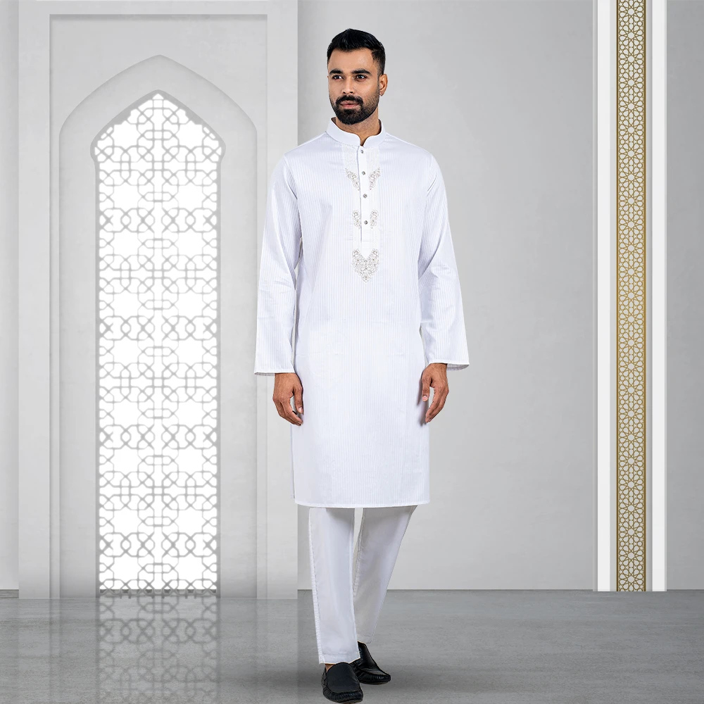 White Panjabi For Men 