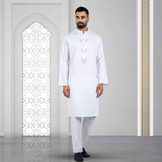 White Panjabi For Men 