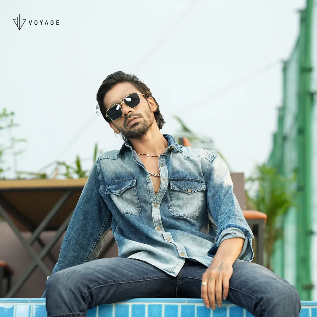 Destroyed Blue  Denim Shirt