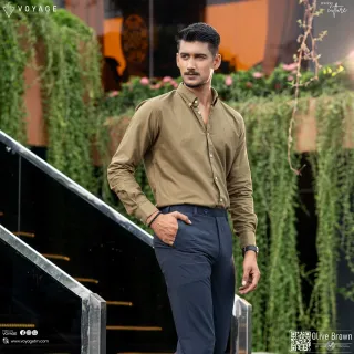 Solid Shirt- Olive Brown