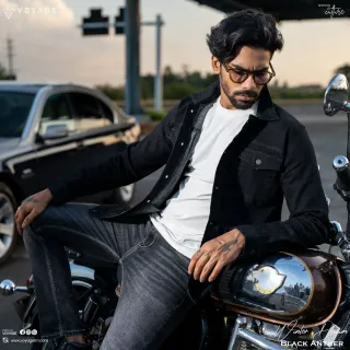 Black Anther Denim Jacket