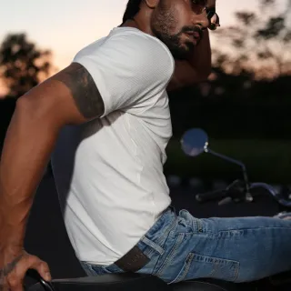 Warm White RIB T Shirt  