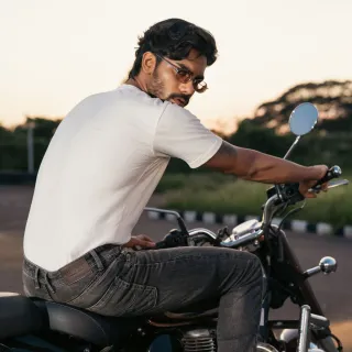 Warm White RIB T Shirt  