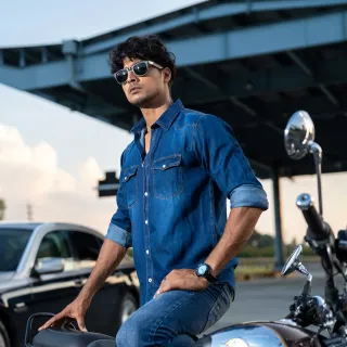 Denim Shirt - Dark Blue